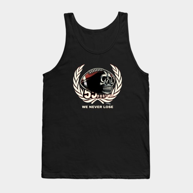 Phantom Fullback: The Spectral Football Sprint - Sport Vintage Retro Evil Style Tank Top by LollipopINC